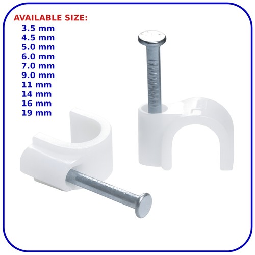 Cable clips round - cable, pipe