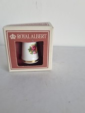 Vintage Royal Albert Bone China Thimble. Still in box