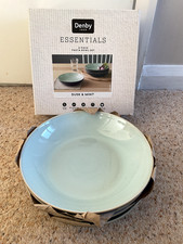 Four Denby Dusk & Mint Pasta Bowls - Brand New