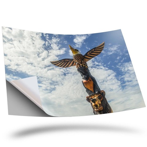 Vinyl sticker wooden totem - 1x,
