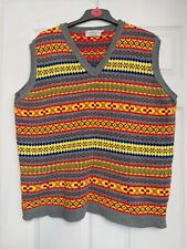 Mens Sleeveless Vest Top From London Knitwear Gallery Vintage Vest University 