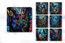 Set of 6 Rainbow Butterflies