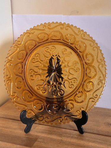 Indiana glass plate amber - plate,