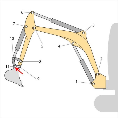 Pin for jcb 8085 - pin, 11)