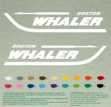Boston Whaler Set  Pair of Boat Outboard Decals Vinyl Stickers Motor Lot of 2