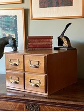 Vintage Antique 4 Drawer Card