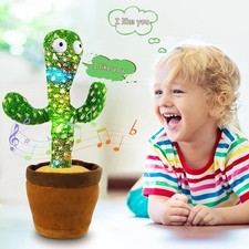 Dancing Singing Talking Lighting Repeating Cactus Toys Gifts for 1-6 Boy Girl