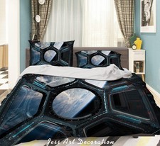 3D Spaceship Window Planet