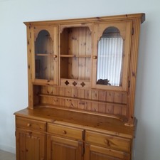 Ducal Pine 3 Door Glazed Dresser