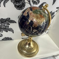 WORLD GLOBE BLUE LAPIS SEMI