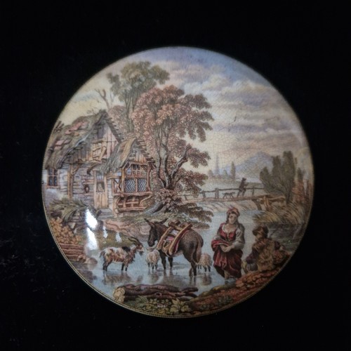 Antique english prattware pot - english,