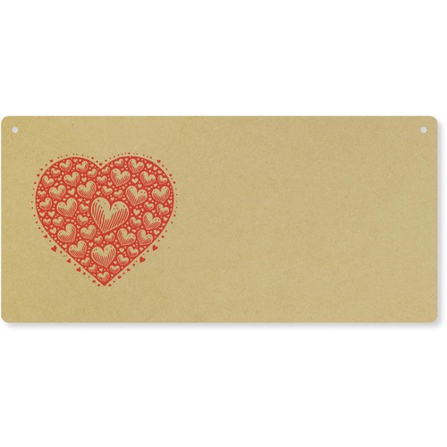 Love heart large wooden wall - heart',
