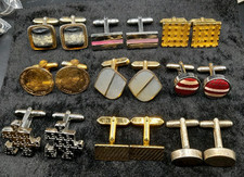 Joblot Bundle Of 9 Pairs Cufflinks Inc Vintage & Unusual Examples - FreeUKP&P