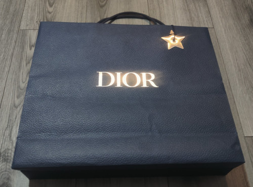 Dior navy blue paper bag - dior,