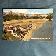 Vintage Postcard The Pier And North Sands Tenby 1965 H9