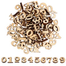  100 Pcs Clock Numbers Self Adhesive Wooden for Craft Cardboard Baby