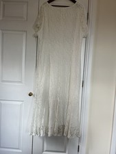 Beautiful ivory Cream Joanna Hope Lace Maxi Dress Occasion Size 24 Lined