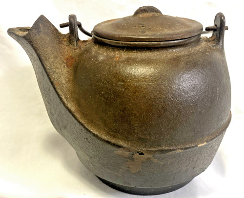 Small cast iron teapot heavy - cast,
