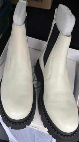 Ash white leather chelsea - white,