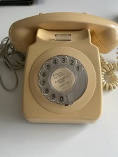 GPO 746 Rotary GPO Retro Dial Telephone Cream Selling As Not Working. For Parts