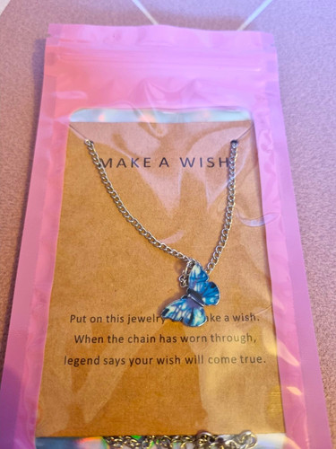 Make wish butterfly charm - wish,