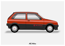 POSTER - MG METRO TURBO - (A4 A3 A2 sizes) Art Print Car RENDER