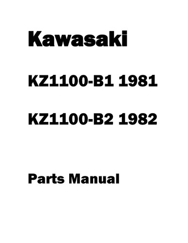 Kawasaki parts manual - , book