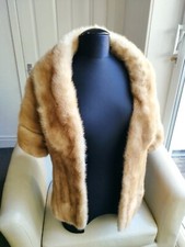 Real MINK fur beige women's