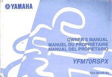 Yamaha YFM70RSPX Raptor 700 ATV Quad ~ 2007 Owner MANUAL Operation Maintenance