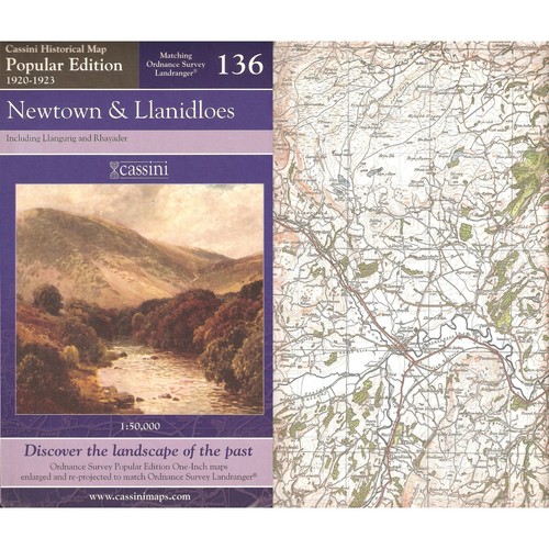 Old welsh map newtown - welsh, of