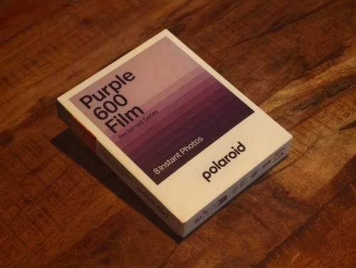 Polaroid purple 600 film - film,