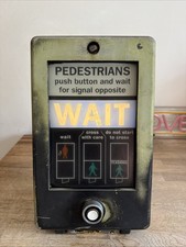 Pedestrian Crossing Wait Signal 12V Converted - Road Garage Sign Mancave Lamp