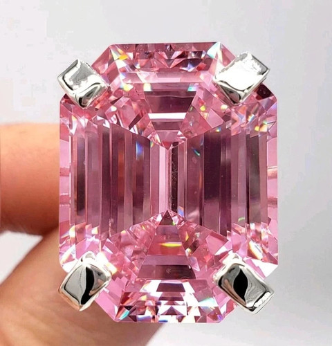 Emerald cut natural pink - emerald,