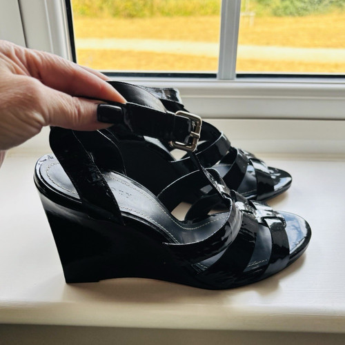 Theory black patent leather - black,