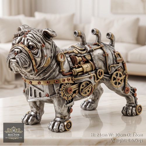 Steampunk dog bulldog ornament - steampunk,