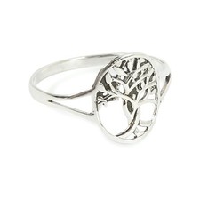  Solid 925  Sterling Silver Tree Of Life  Ring  in 20 Sizes G-Z Gift Boxed