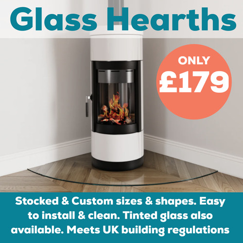 Glass hearth wood burning - glass,