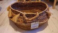 Handcrafted Jute & Straw Storage Basket
