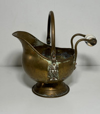 Brass coal scuttle with