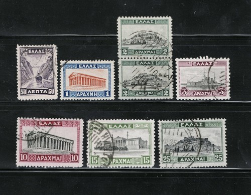 Greece stamps 364 371 - greece, stamps,