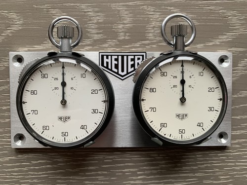Heuer stopwatch set both - heuer, (both