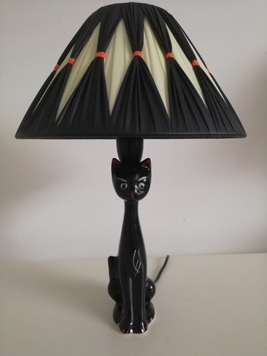Vintage 50s 60s black - , lamp