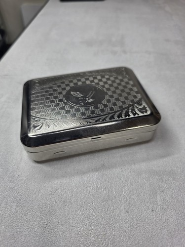 Vintage metal tobacco tin - vintage,