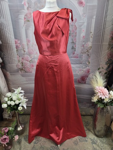 Dessy collection red bow maxi - red,