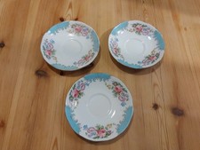 Set Of 3 Salisbury Bone China Saucers