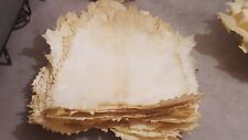 LOT OF 10 FULL GOAT SKINS NATURAL FINISH FOR DJEMBES, AFRICAN DRUMS, PARCHMENTS