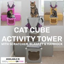 Cat Cube Climbing Tower, Hide