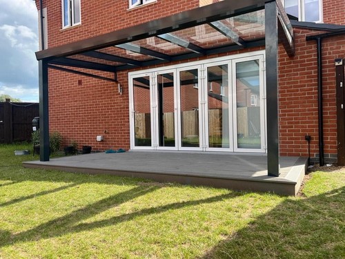 Glass veranda garden - glass,