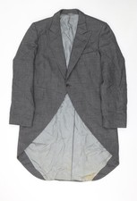 Simmonds Womens Grey Wool Tailcoat Style Tuxedo Jacket Size 36