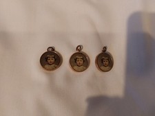 3 Small Antique Yellow Metal